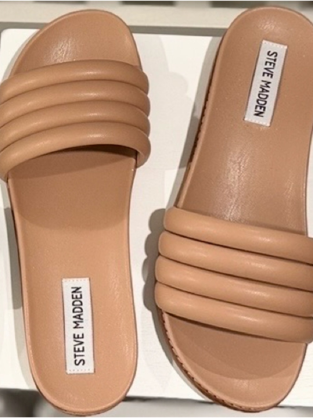 Steve Madden Nude Slide Sandals